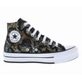 thumbnail image 2 of Converse Chuck Taylor All Star Eva Lift High Platform PS Girls Shoes Size 5, Color: Black/Gold/White, 2 of 5