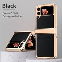 Galaxy Z Flip 3 5G Case, Luxury Slim Drop Protection Rugged Cover Anti-Scratch Shookproof Protective Phone Case for Galaxy Z Flip 3 2021,Black