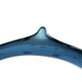 thumbnail image 6 of 16" x 11" Dark Blue Glass Cutout Oval Ombre Abstract Sculpture with Bubble Texturing and Clear Accents, by DecMode, 6 of 10