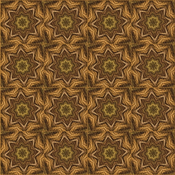 Ahgly Company Indoor Square Patterned Bakers Brown Area Rugs, 6' Square