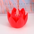 thumbnail image 4 of EeaseMX Vela LED sin llama con forma de loto, realista, decorativa, con pilas (roja), 4 of 7