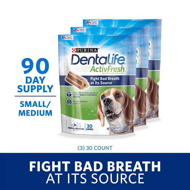 Purina DentaLife Small/Medium Breed Dog Dental Chews ActivFresh Daily