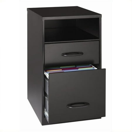 Pemberly Row 2 Drawer File Cabinet In Black Walmart Com