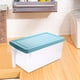 thumbnail image 5 of Utensilios de cocina Refrigerador grande de plástico transparente con cubierta para clasificar frutas y verduras Caja de almacenamiento de alimentos Organizador de cajones rectangular para refrigerado, 5 of 7