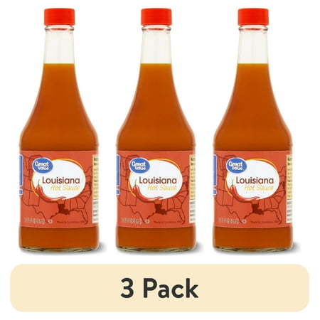 (3 pack) Great Value Louisiana Hot Sauce 12 fl oz