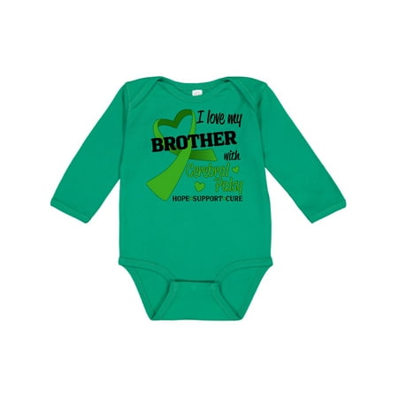 

Inktastic I Love My Brother Heart Cerebral Palsy Hope Support Cure Gift Baby Boy or Baby Girl Long Sleeve Bodysuit
