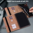thumbnail image 3 of ELEHOLD Flip Leather Case for Kindle Fire Max 11 (13th Gen, 2023) Multi-Functional Card Slots Kickstand Function Anti-Slip Strip Business Style for Men Women Shockproof Folio Case, Red, 3 of 11