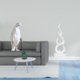 thumbnail image 2 of Escultura de pingüino, estatua abstracta de fuego, adorno de resina, arte moderno, coleccionable, decoración única y vívida, adecuada para bodas, cump, 2 of 8