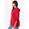 thumbnail image 3 of Roaman's Women's Plus Size Thermal Waffle Hoodie Zip Up Cardigan Jacket, 3 of 5