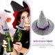 thumbnail image 2 of 4 Uds Mini sombreros de bruja de Halloween sombrero de fiesta sombreros de botella de vino decoración de diseño de escena, 2 of 5