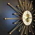 thumbnail image 3 of Loyalheartdy 19.7 Inch Retro Metal Wall Clock Nordic Style Sunburst Clock Battery Powered Analog for Office, Living Room, 3 of 10