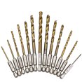 thumbnail image 1 of Eigraketly 13 unids/set de brocas helicoidales recubiertas de titanio de acero de alta velocidad, brocas de hierro y de plástico de 1,5mm-6,5mm Artesanía Eigraketly GJ3383-00B, 1 of 6