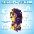 thumbnail image 3 of Uxcell Fuzzy Distressed Balaclava Ski Mask Camo Knitted Full Face Cover for Skiing Motorcycle Riding Purpl Yellow, 3 of 6