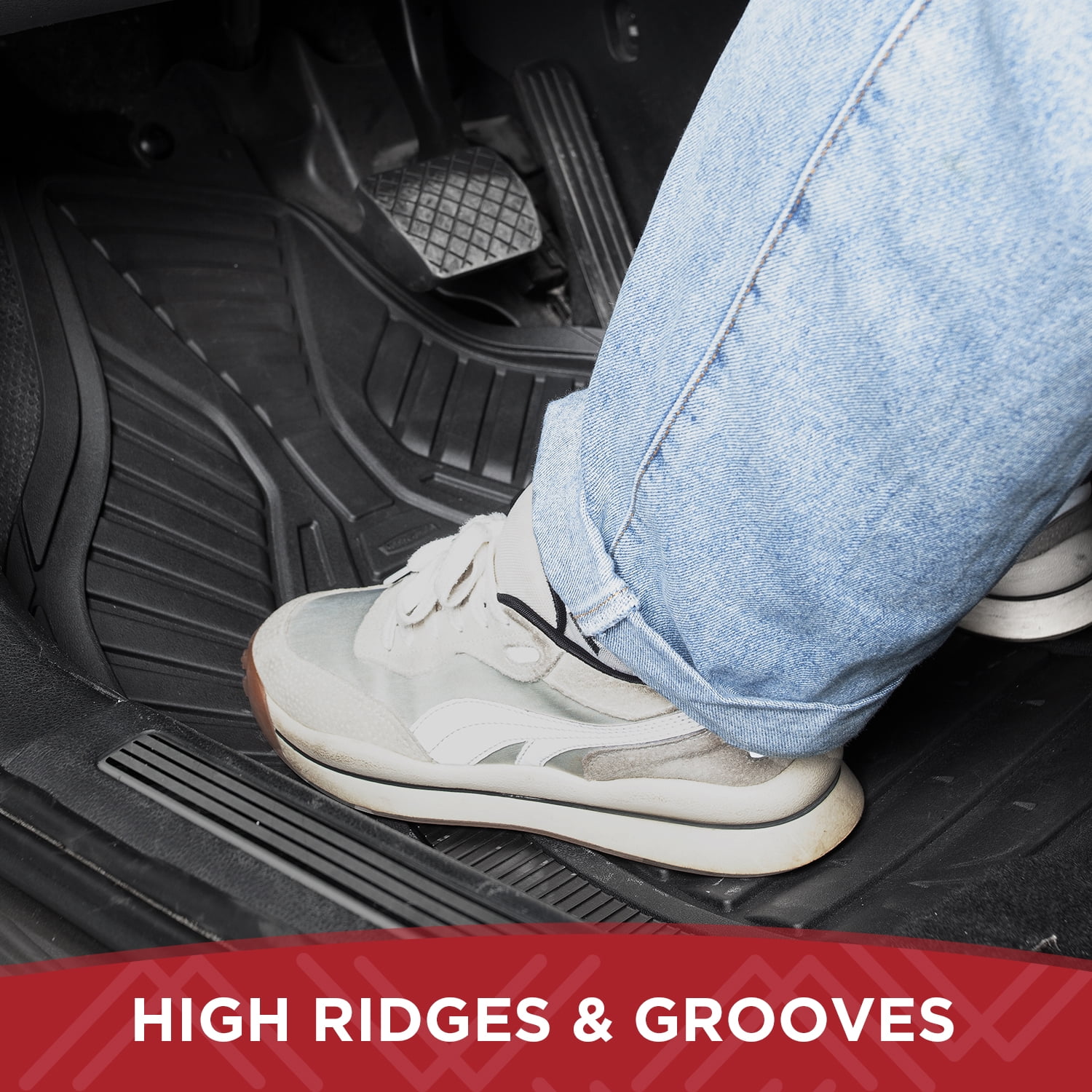 Rubbermaid All-Weather Car Mats – Heavy-Duty, Durable, Easy-to-Clean Floor Mats for Cars, Trucks, and SUVs