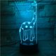 thumbnail image 4 of Lámpara LED 3D acrílica con diseño de jirafa pequeña, luz nocturna con interruptor táctil, lámpara de ambiente con 7 colores cambiantes, gif sentado, 4 of 5