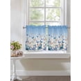 thumbnail image 3 of Half Window Curtains 24 Inches Long, Blue Ombre Butterfly Window Treatment Curtain Drapes, Pastoral Farmhouse Butterflies Short Curtains Tiers for Kitchen Over Sink, 27.5"x24", 2 Panels, 3 of 7