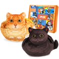 thumbnail image 1 of Bolsa de maquillaje Openhahaha Cat negro/naranja, paquete de 2 unidades para mujer, 1 of 9