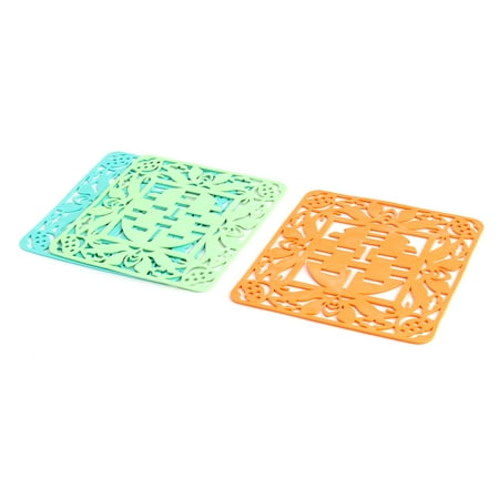 - Kitchenware Rubber Table Protector Cup Heat Resistant Mat Pad 3 Pcs