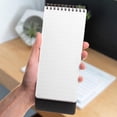 thumbnail image 3 of Notsu Reporter's Notebooks 2-Pack | Black Pocket Spiral Reporter Notepads for Journalist, Police, Detective, Field Note Taking | 100 Pages of 120 gsm Thick Paper, 3.75" x 8.25", 3 of 8