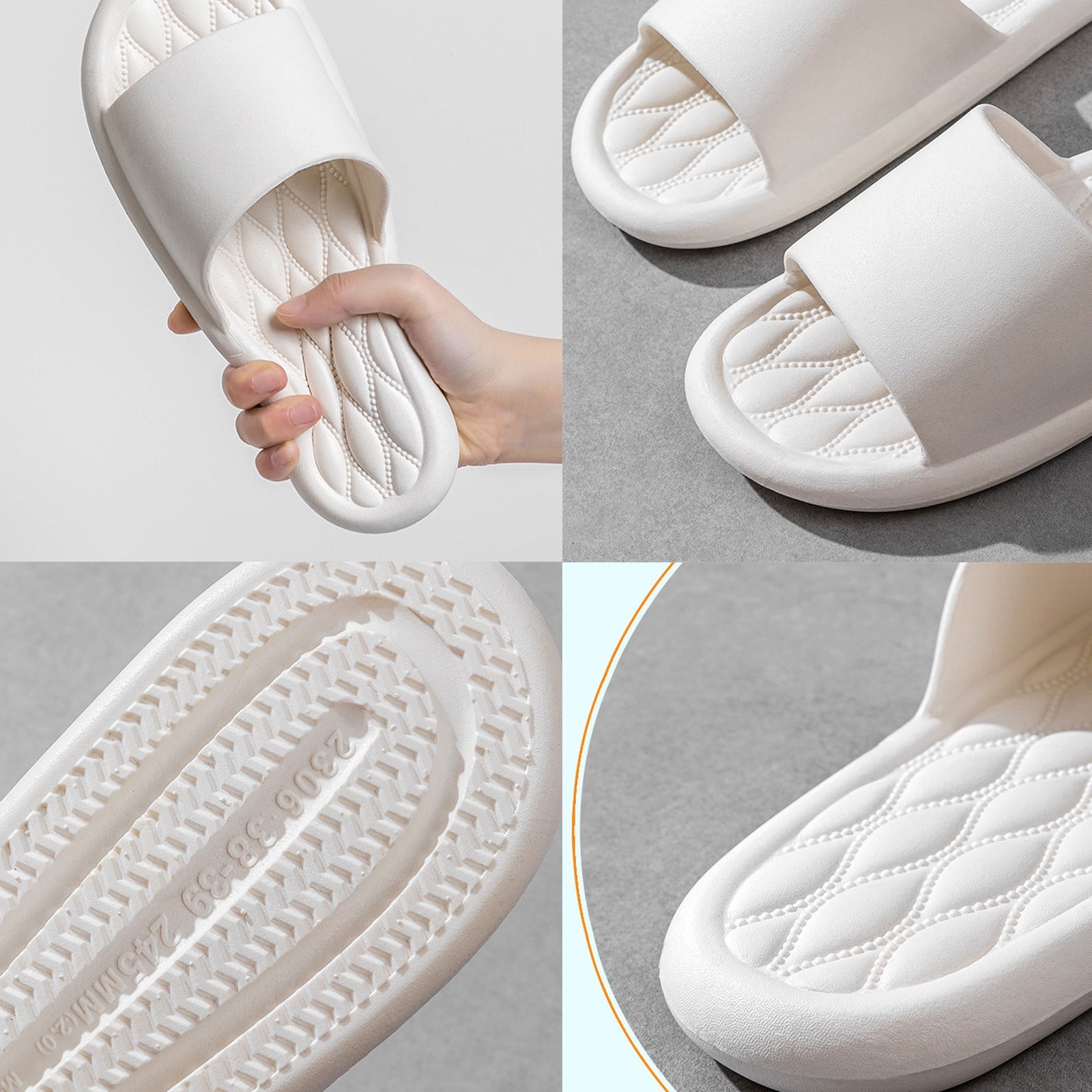 PEASKJP Mens Comfort Slide Sandals Anti-Slip Slippers Soft 