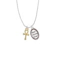 thumbnail image 2 of Delight Jewelry Goldtone Small Ankh Best Mom Ever Charm Necklace, 2 of 4