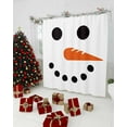 thumbnail image 3 of Christmas Shower Curtain Cute Christmas Snowman Shower Curtains for Bathroom Decor Carrot Christmas Decoration Bath Curtains Sets with Hooks Waterproof, 72x72 in, 3 of 6