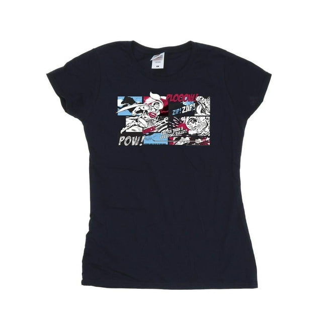 DC Comics T-Shirt en Coton pour Femmes Superman Bande Dessinée