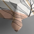 thumbnail image 3 of Brown Boho Abstract and Plant Pattern Rectangle Tablecloth 60"x84",Waterproof Polyester Rectangle Table Cloth, Wipeable Spillproof Polyester Tablecloth for Dining, Camping, Indoor and Outdoor, 3 of 5