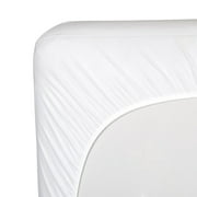 Sealy Total Stain Protection Waterproof Fitted White Crib Mattress Pad, Crib/Toddler Bed Protector, 52 L x 28 W