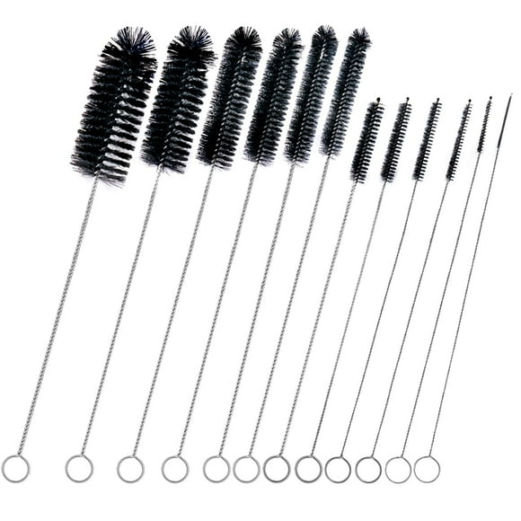 Juego de cepillos para limpiar pajitas, familia de cepillos, 12 piezas, para botella de agua