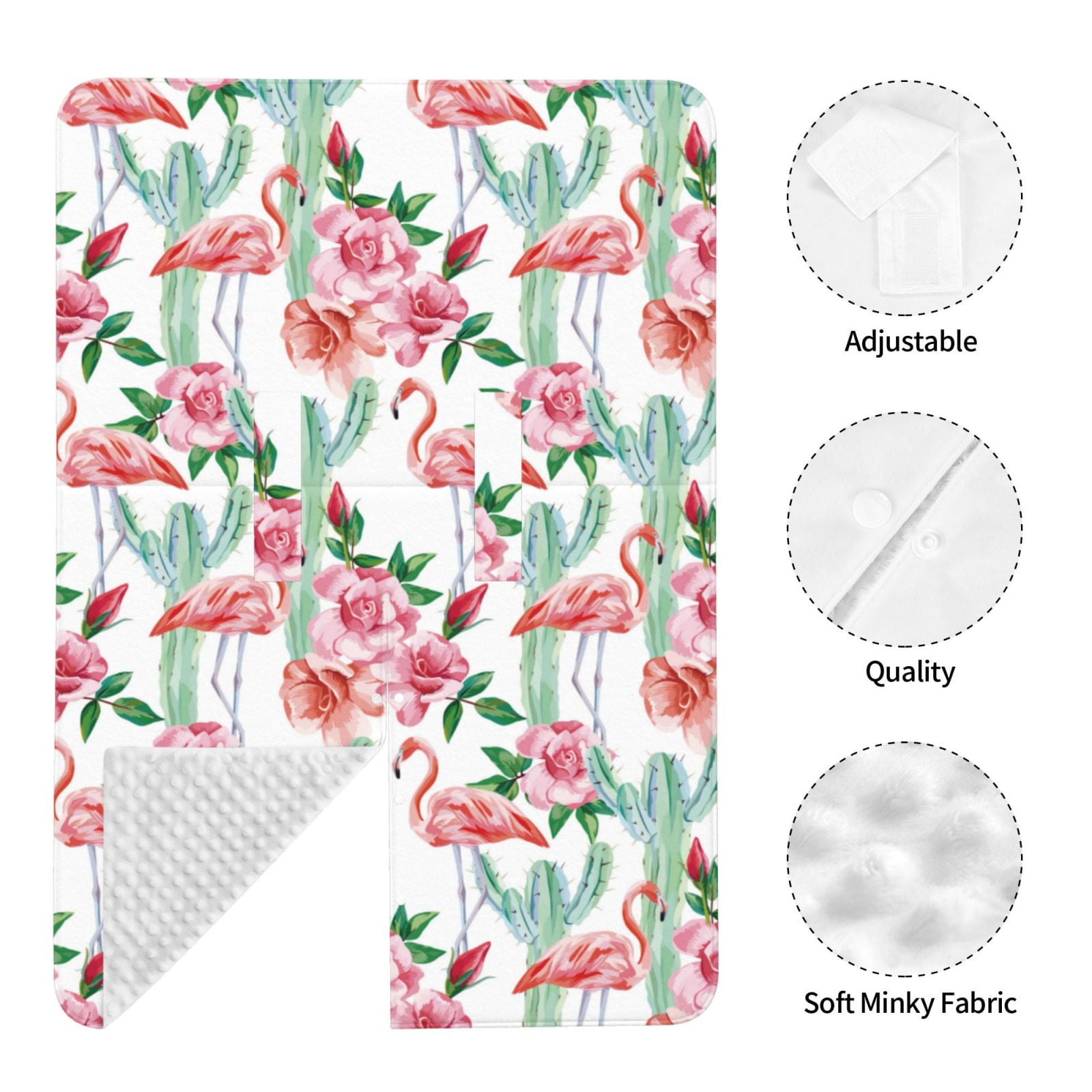 Naloa Flamingo Flower Baby Car Seat Cover, Breathable Baby Carrier Cover, Multiuse Baby Carrier Cover & Nursing Breastfeeding Cover