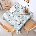 thumbnail image 2 of Pug and Footprints Square Tablecloth,Waterproof Square Table Cover,Wipeable Spillproof Washable Table Cover for Home Kitchen Party Decor 42"X42"(107x107cm), 2 of 6