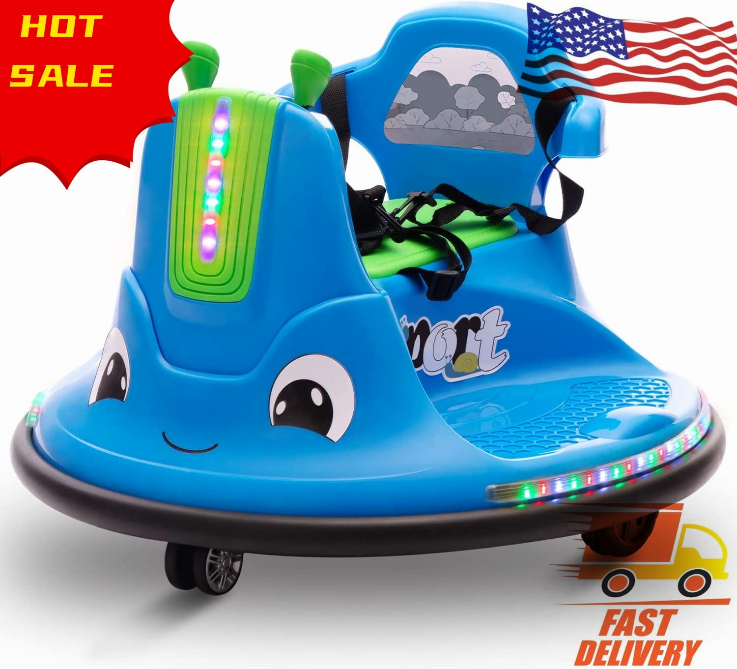 CLEARANCE! Bumper Car for Toddlers & Kids , Baby Bumper Car with Remote