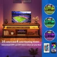 thumbnail image 3 of Dexturs LED TV Stands w/Power Outlets, Industrial TV Stand for 55/60/65/70 inch, Retro Brown, 3 of 6