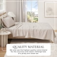 thumbnail image 2 of 100% Organic Cotton Jersey Sheet Set - Soft, Breathable, Stretchy 4-Piece Bedding Set (Queen, Sand), 2 of 5