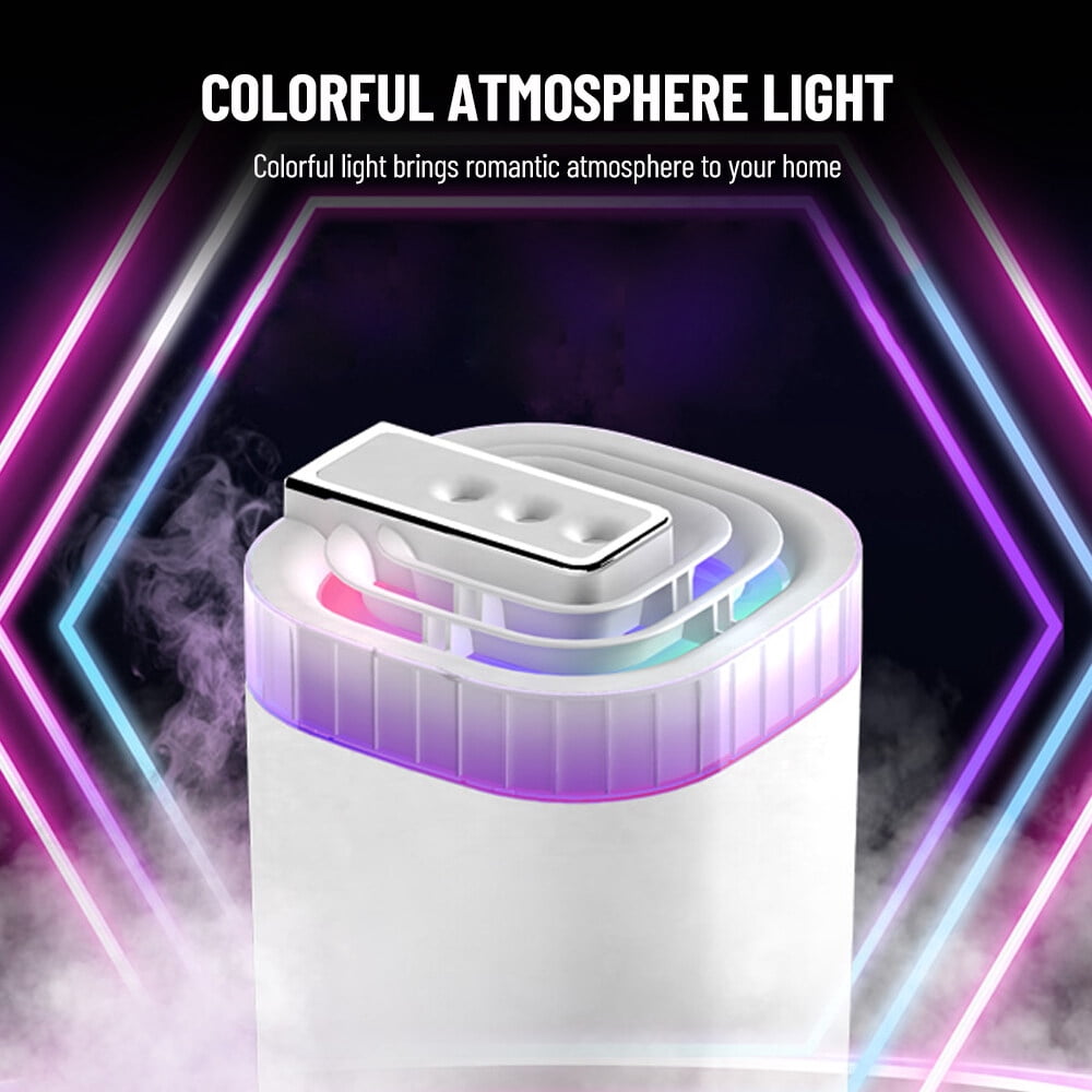 3L Large Capacity Cool Mist Humidifier with Three Nozzles High Mist Output Desktop Plant Humidifier 20dB Quiet Multicolor Light Auto Shut-Off for Bedroom Living Room Office Nursery White