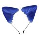 thumbnail image 3 of Diadema con orejas de animal de peluche para adultos, divertida diadema de aro con orejas para cosplay Azul, 3 of 9