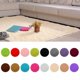 thumbnail image 3 of Alfombra antideslizante peluda para el hogar, comedor, color negro, 3 of 4