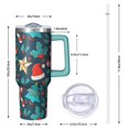 thumbnail image 2 of 40oz Holiday Tumbler with Lid and Straw, Red Snowflakes Stainless Steel Insulated Cup Gifts for Women Men, 2 of 4
