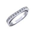 thumbnail image 1 of Natural 3.00Ct Round Cut Diamond Euro Style Square Eternity Band Ring 18k Gold F VS1, 1 of 3