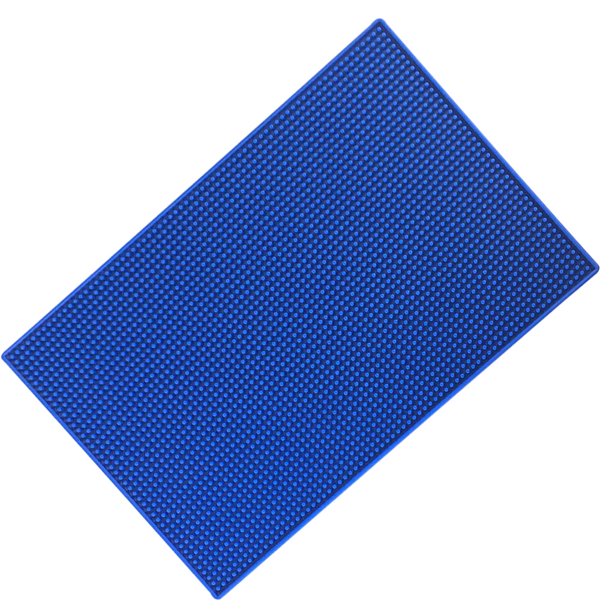 Alfombrilla para bar de PVC, alfombrilla para taza de derrames, rectangular, antideslizante, café, vino, té, posavasos para cerveza, mantel individual, 15x30 cm, azul Methold LF0112-08B