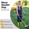 thumbnail image 5 of Trimmer Shoulder Strap Double Breasted - Mower Trimmer Harness Strap With Durable Nylon Belt Adjustable For Brush Cutter Or Gardening-Orange, 5 of 7