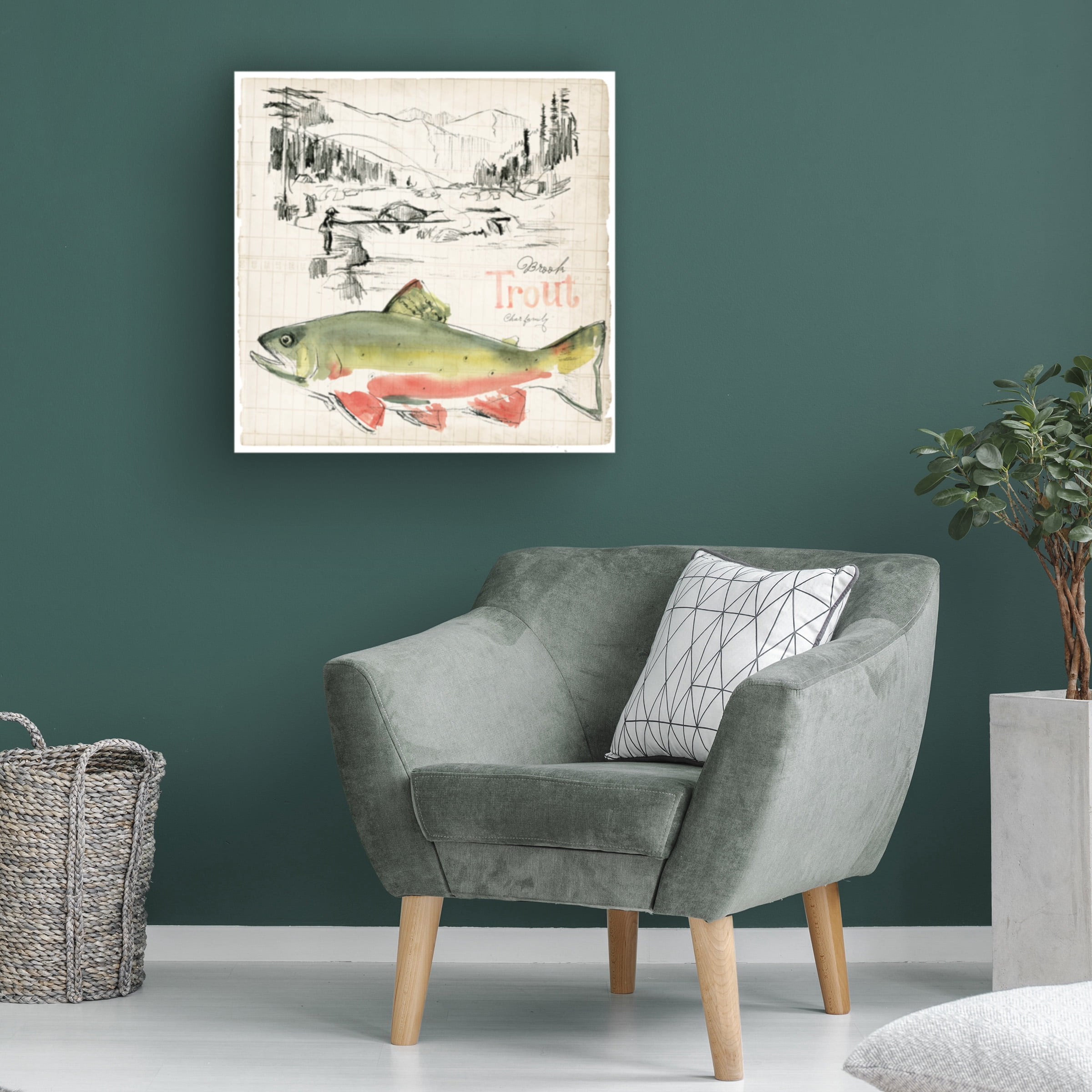 Jennifer Paxton Parker 'Trout Journal II' Canvas Art