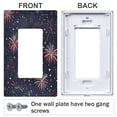 thumbnail image 3 of Yayeee Rocker Switch Wall Plate 2-Gang 4.7"x4.6" Home Decorative Outlet Cover, Red and White Fireworks Pattern, 3 of 6