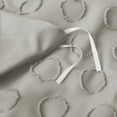 thumbnail image 7 of Peace Nest Clipped Jacquard Geometric Duvet Cover & Pillowcase Set, Light Gray/Circle, Full/Queen Size, 7 of 7