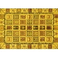 thumbnail image 1 of Ahgly Company Machine Washable Indoor Rectangle Oriental Yellow Modern Area Rugs, 7' x 9', 1 of 4