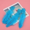 thumbnail image 6 of Leylor Plumas: 100 Plumas de Colores para decoración de Bodas, Plumas de Relleno de Color Caramelo(Azul), 6 of 8