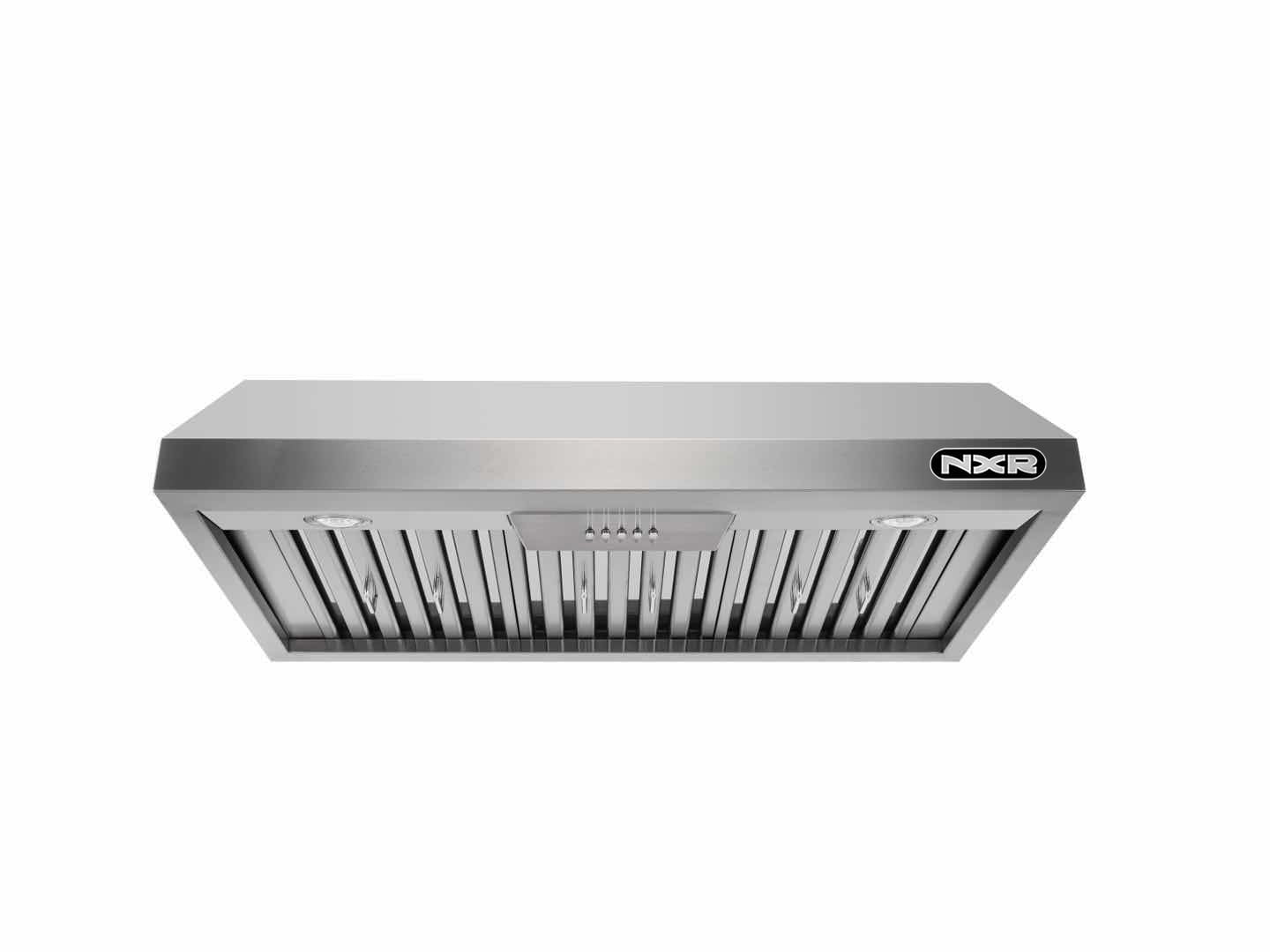 NXR 36" Stainless Steel Dual Fuel Range with  5.5 cu. ft. Convection Oven & Under Cabinet Hood Bundle SCD3611 EH3619