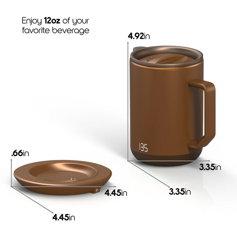 Hearth Coffee Mug with Wood Lid Coaster - 14 oz.