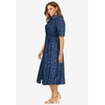thumbnail image 3 of Jessica London Women's Plus Size Soft Denim Shirtdress, 3 of 3